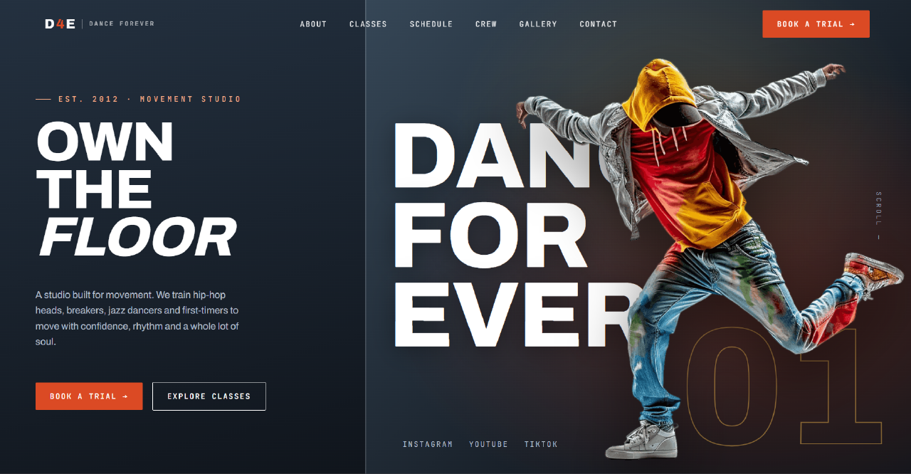 Dance Forever studio — home page